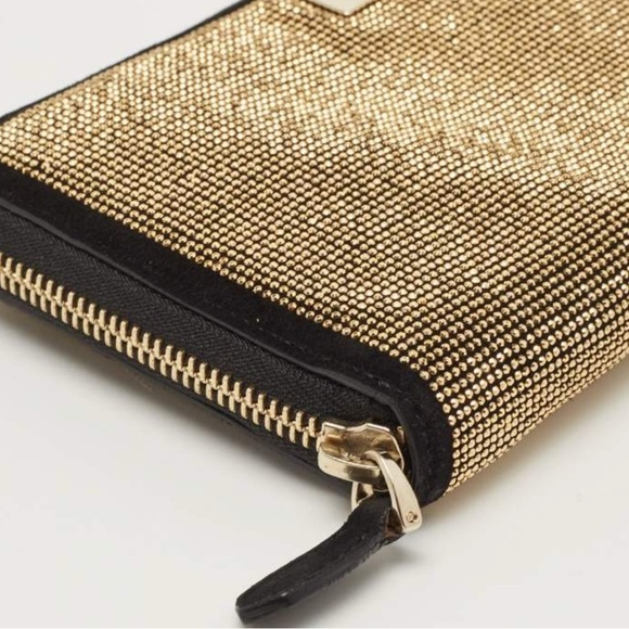 Valentino Garavani Gold Studded Black Wallet with COA - Picture 8 of 9